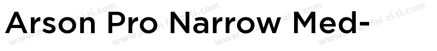 Arson Pro Narrow Med字体转换